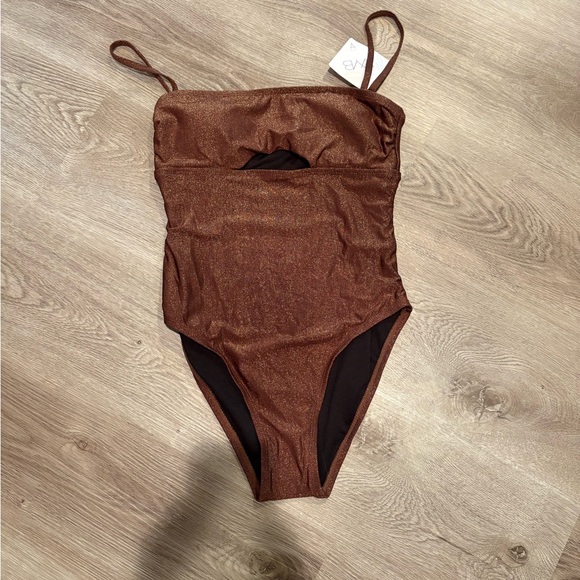 Chic Brown One-Piece Swimsuit - Picture 1 of 6